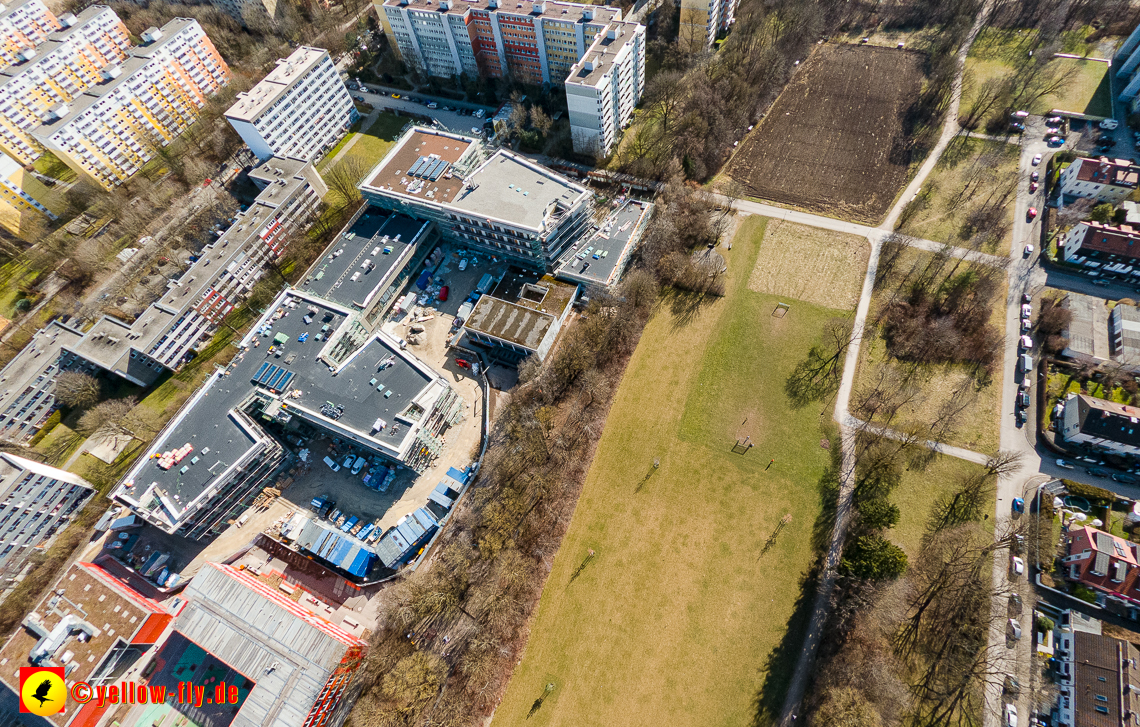 20.02.2023 - Baustelle zur Grundschule am Strehleranger in Neuperlach
